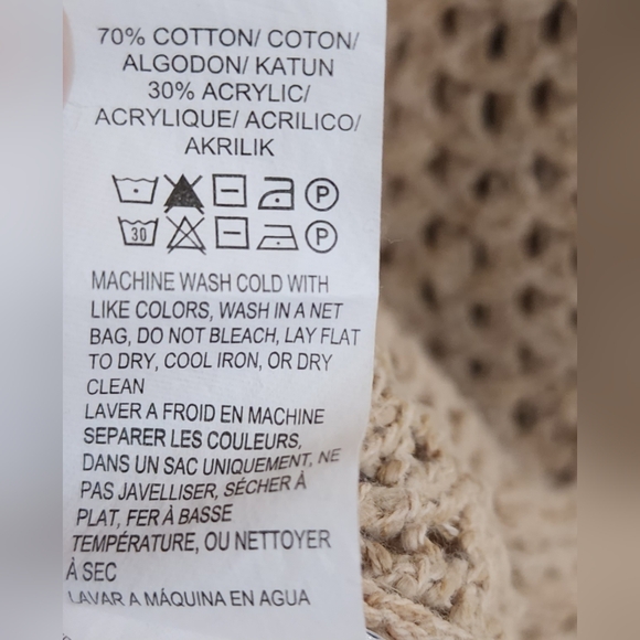 Lucky Brand Women's Open Knit Long Duster Boho Cardigan Sweater XS - Picture 9 of 9